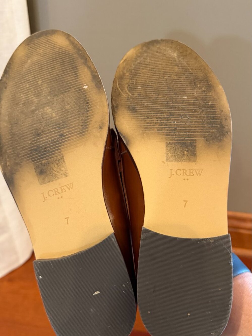 J. Crew Classic Loafers Camel with Gold Bit Academia Old Money, Size 7 - Picture 10 of 11